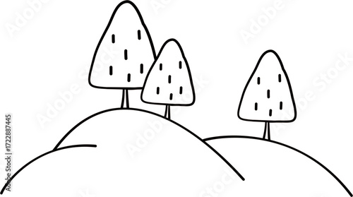 Line Art Forest