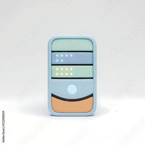 Modern Server Icon, Data Center Technology Technology, Cloud Service Concept