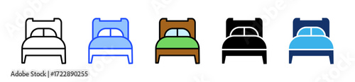 Wooden Headboard Icon Collection With Multiple Styles