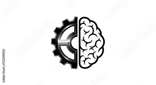 Mechanical mind: A symbol of intellect and machinery integration in technology