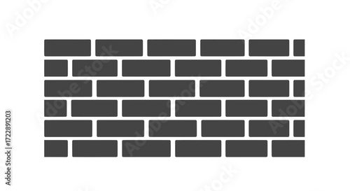 Minimalist brick wall pattern in gray tones for construction and design projects