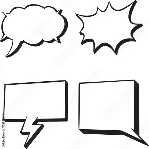 Cartoon comic speech balloon 