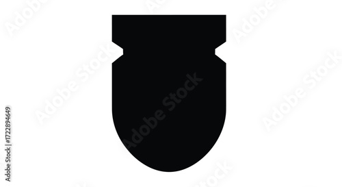 Elegant shield emblem silhouette a symbol of protection strength and heritage minimalist design vector