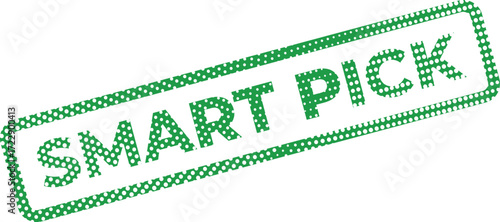 A green Smart Pick stamp with white polka dots signifies a quality choice