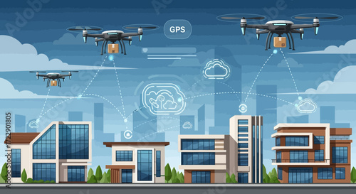 Drone Delivery System in Urban Environment.
