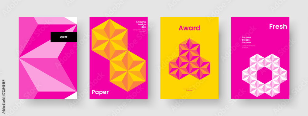 Fototapeta premium Isolated Brochure Layout. Abstract Flyer Template. Creative Banner Design. Business Presentation. Background. Report. Book Cover. Poster. Portfolio. Journal. Advertising. Leaflet. Newsletter
