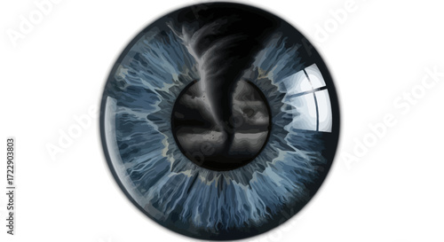 A Symbolic Eye: Unveiling the Storm Within, A Visual Metaphor of Inner Turmoil and Emotional
