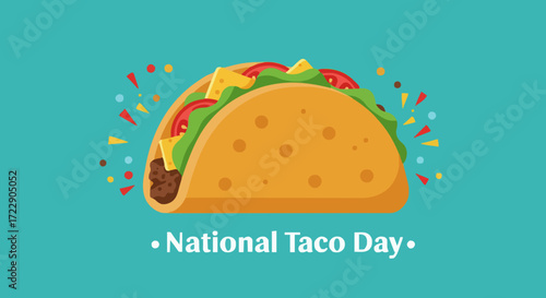 Vector illustration National taco day