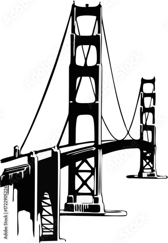 golden gate bridge in san francisco vektor