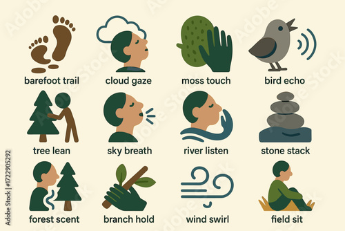 Nature interaction activities: connecting with senses