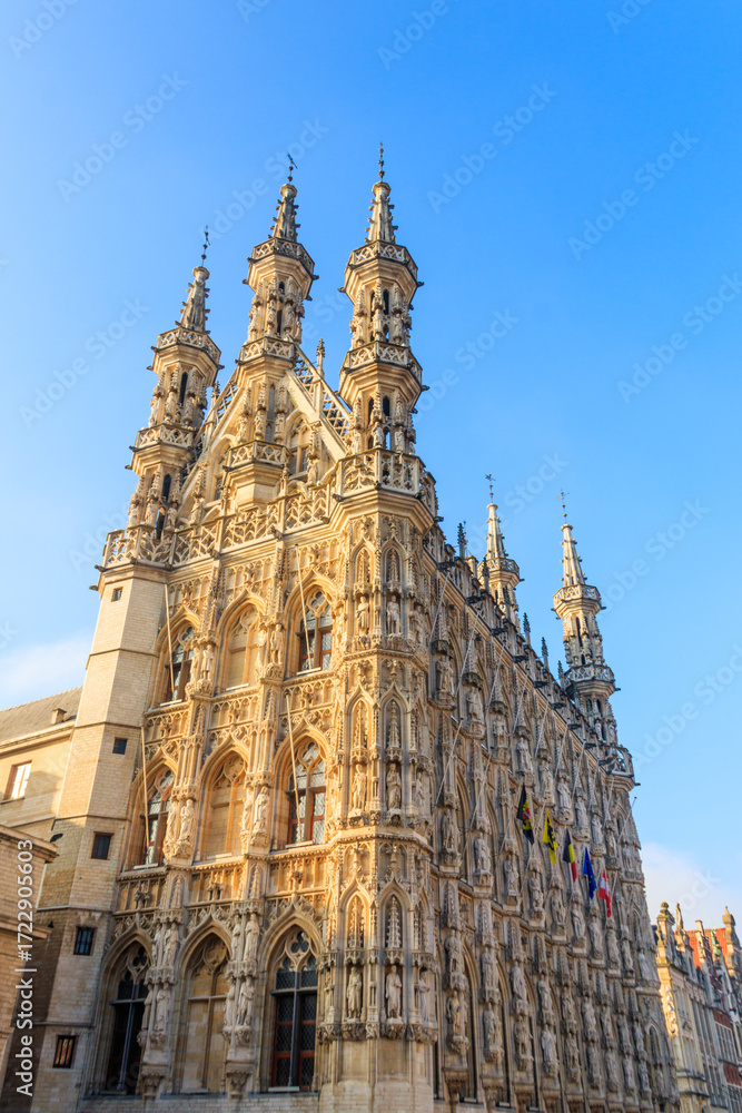 Fototapeta premium Town Hall in Leuven, Belgium