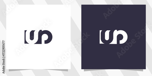 letter up pu logo design