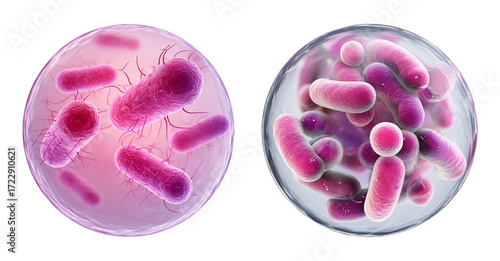 3d bacterium isolated on white