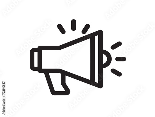 Clean Vector Line Digital Marketing Icon in Attractive Minimal Illustration Style