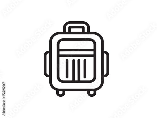 Stylish Digital Nomad Symbol Icon in Thin Line Professional Vector Illustration Design
