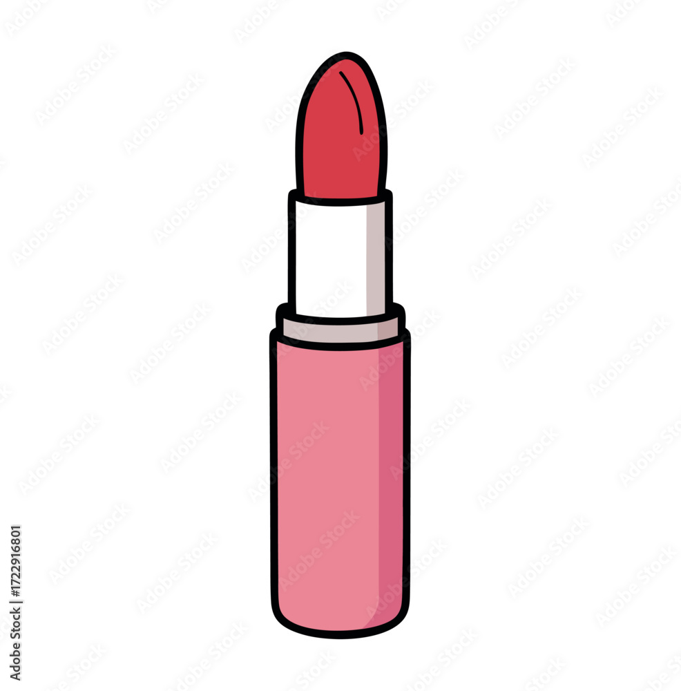 Fototapeta premium Hand drawn lipstick doodle illustration