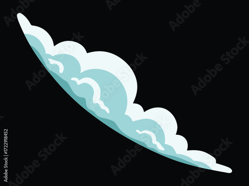White Cloudy Sky Background Illustration
