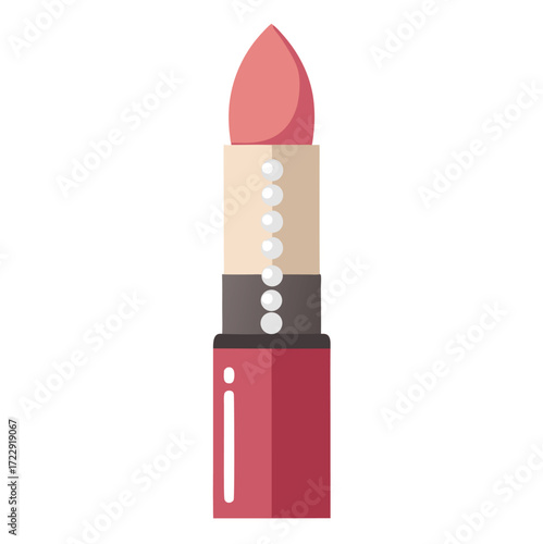 Elegant lipstick with pearl embellishments design