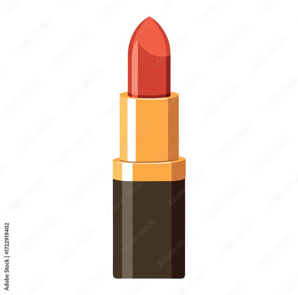 Fototapeta premium Luxury lipstick with shimmering golden accents