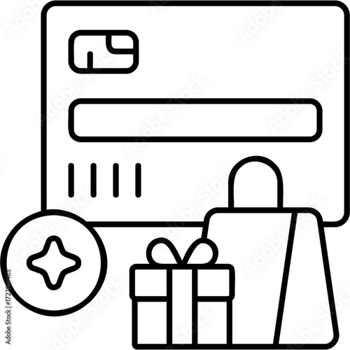Line Art Loyalty Program Icon