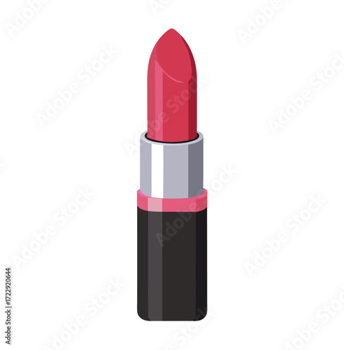 Realistic lipstick with soft shadows for beauty advertising