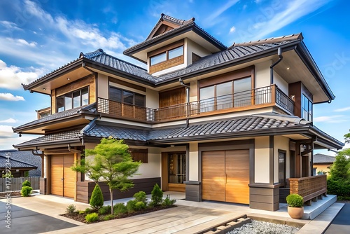 Wallpaper Mural Large house with a lot of windows and a roof Torontodigital.ca