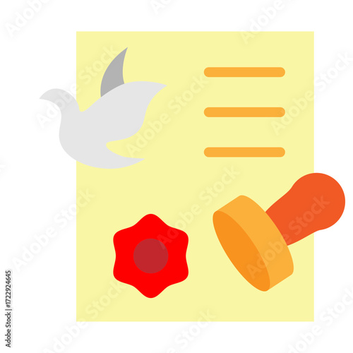 Peace Agreement Vector Flat Icon Design