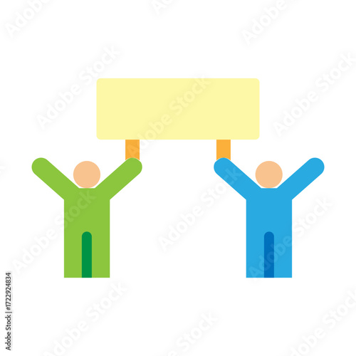 Protest Banner Vector Flat Icon Design