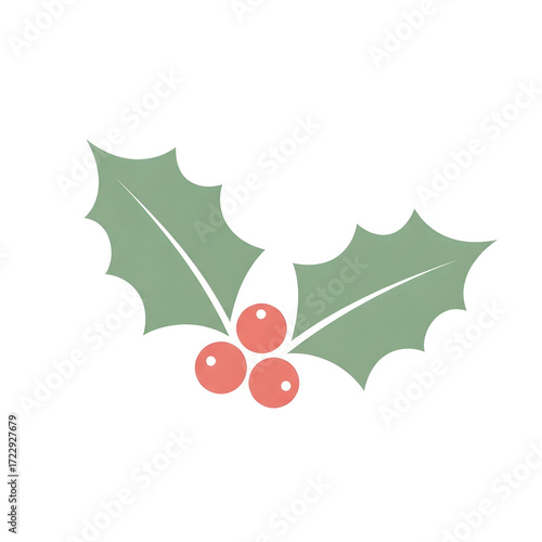 Holly Berries and Leaves Vector Illustration for Seasonal Decorations