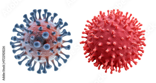 3d virus isolated on white