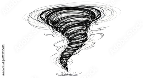 Dynamic abstract rendering showcasing turbulent movement and vortex energy displayed with an