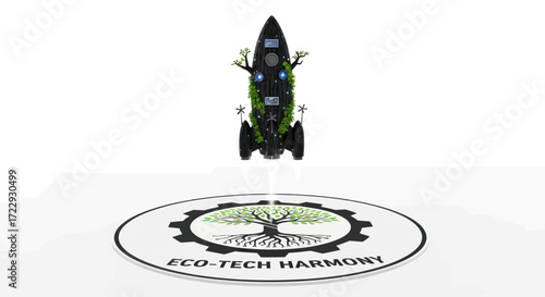 Ecological advancement innovative rocket with nature blending for sustainable future