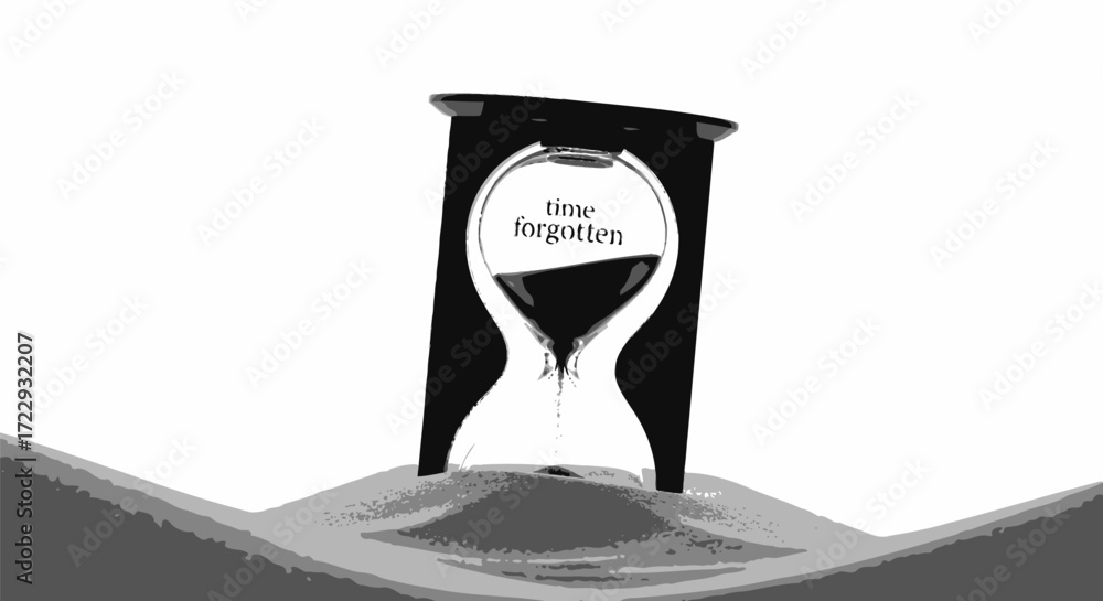 Φωτογραφία Monochrome portrayal of time's passage and the concept of forgotten moments illu
