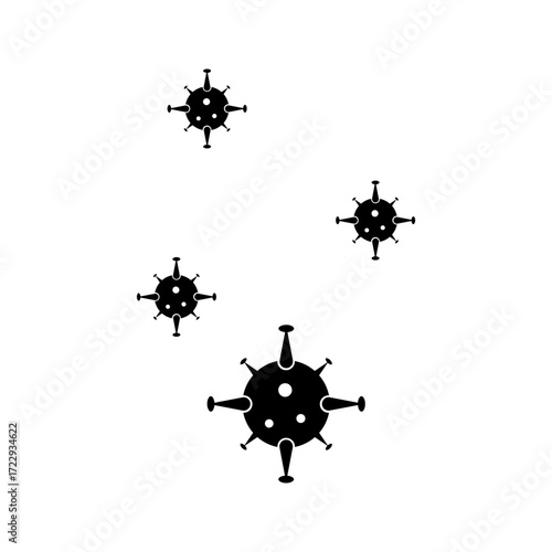 Virus icon vector illustration isolated on a white background.
