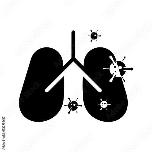 Virus icon vector illustration isolated on a white background.
