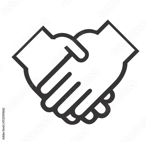 Handshake icon illustration image temperature white background vector