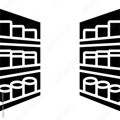 Solid Glyph Aisles Icon