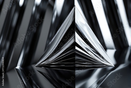 Abstract Geometric Pyramid
