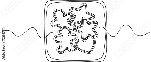 Whimsical cookie cutters in assorted shapes, ready for baking fun