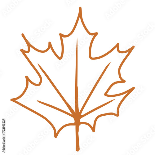 vector illustration of a maple leaf