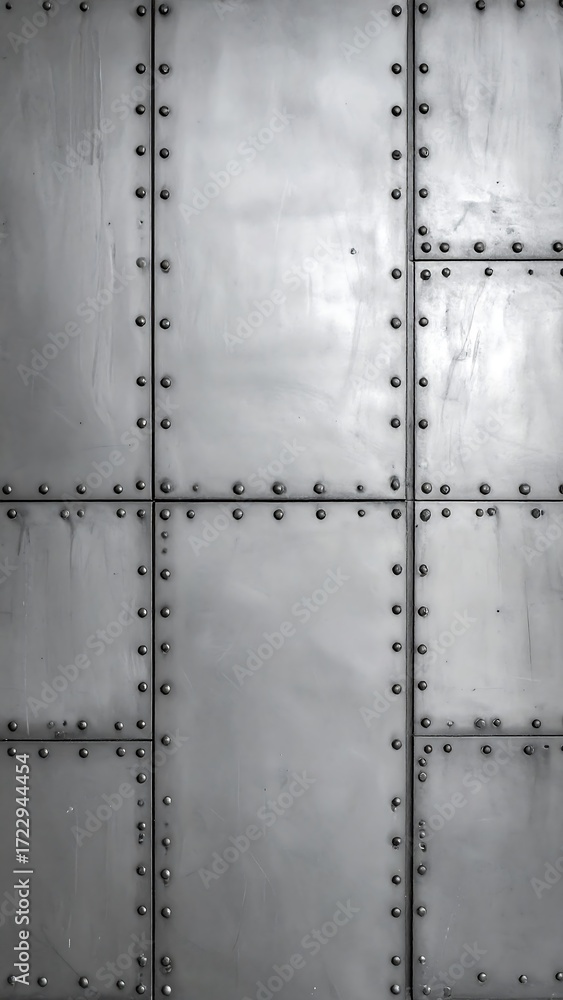 Naklejka premium Metal panels with rivets