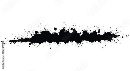 Abstract black ink splash texture with dynamic form a striking silhouette