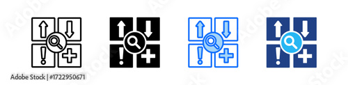 Swot Analysis Icon Set Multiple Style Collection