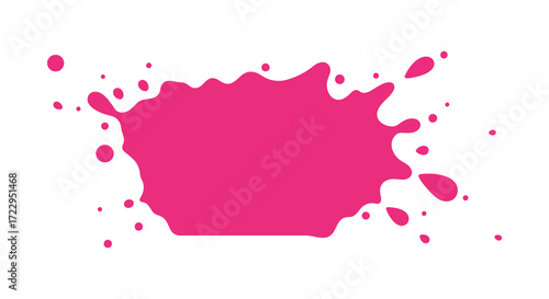 Abstract pink splash design with fluid shapes a striking silhouette