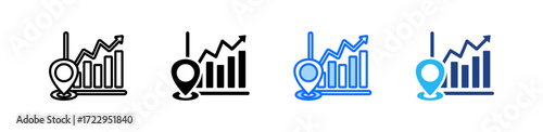 Market Positioning Icon Set Multiple Style Collection