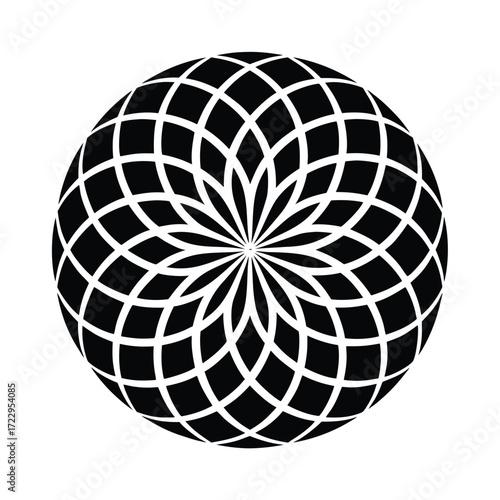 Modern Abstract Circle Grid Pattern