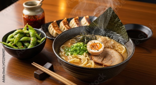 Misso ramen noodle with pork and egg