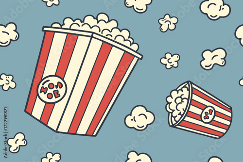 Popcorn Pattern – Fun Vector Background