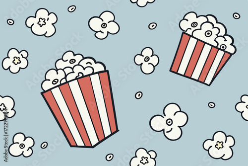 Popcorn Pattern – Fun Vector Background