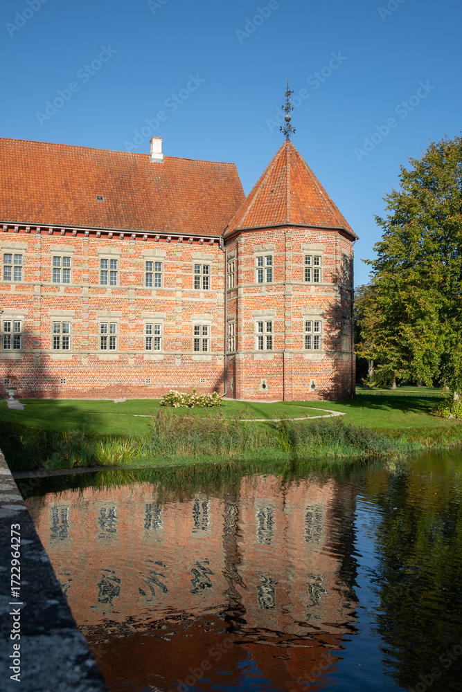 Naklejka premium The beautiful old Danish Voergaard Castle